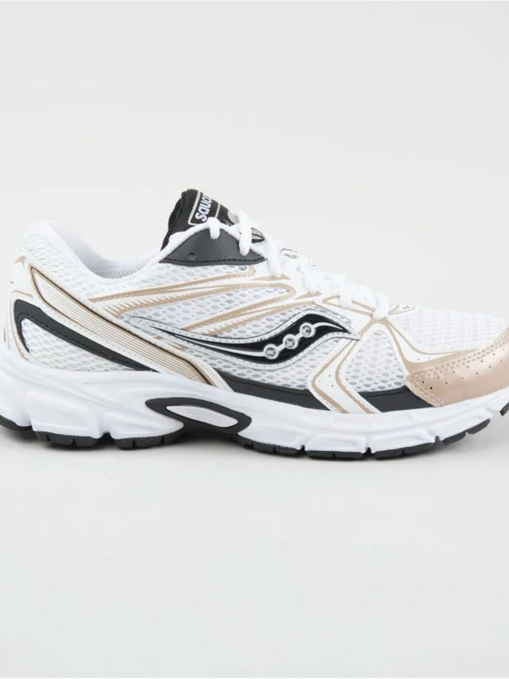 Saucony Women’s White, Black and Gold Athletic Running Shoe